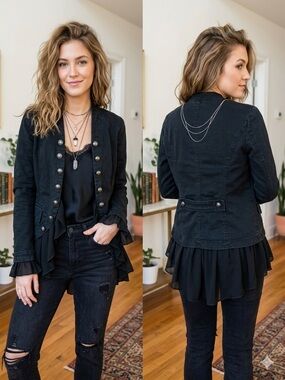 Free People Ruffles Romance Jacket
